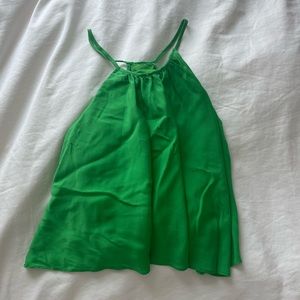 Milly Silk High Neck Halter Top